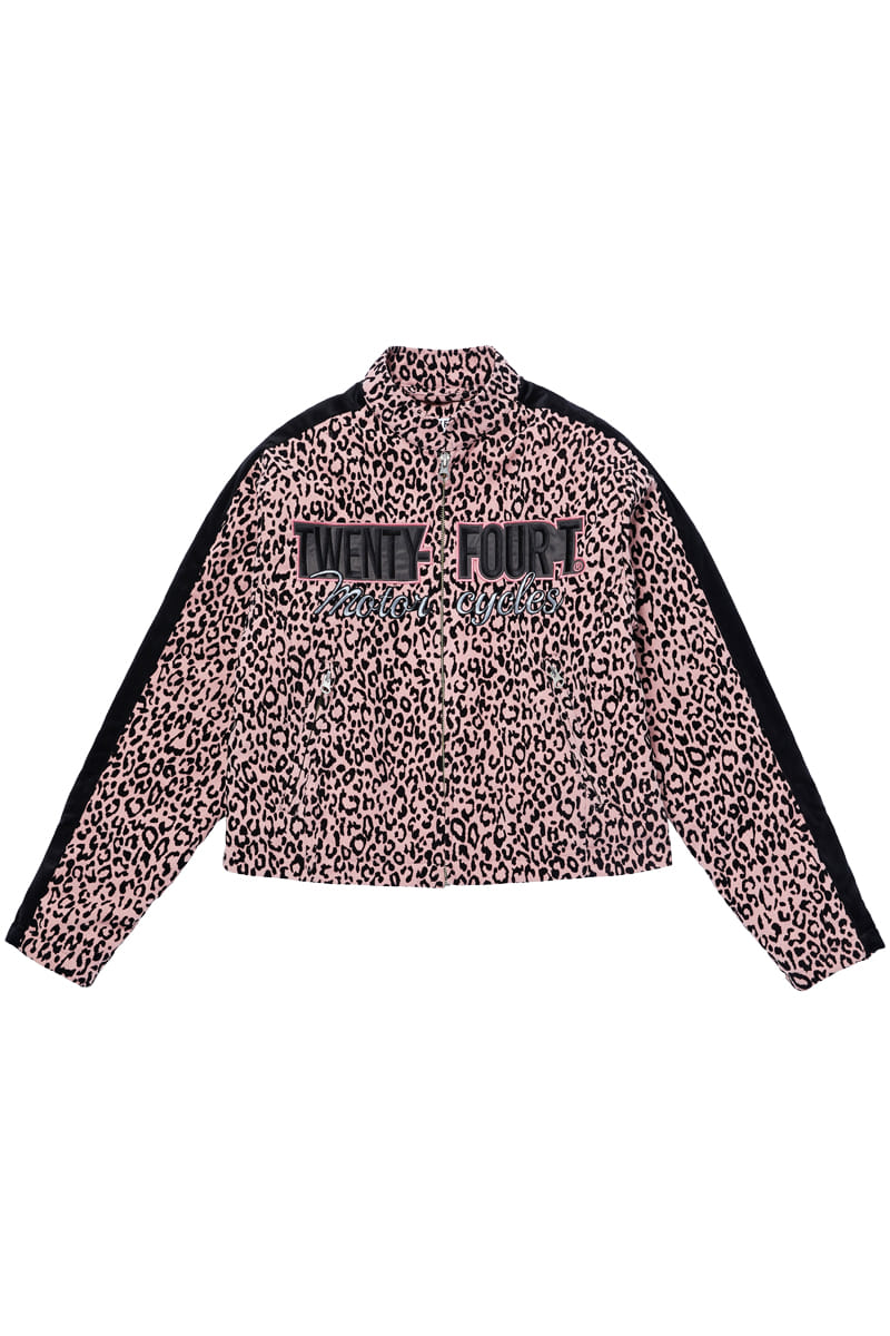 Pink Leopard Biker Jacket