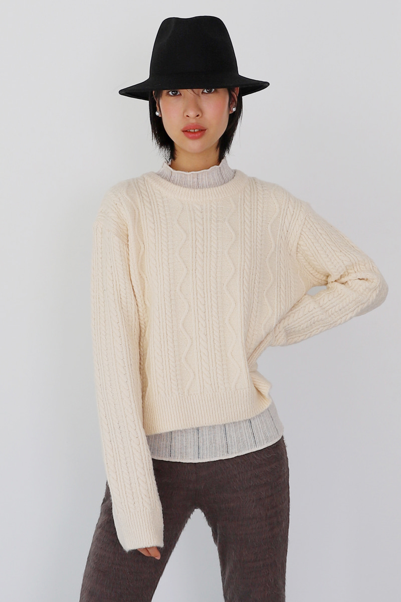 Soft Cable Knit, Ivory