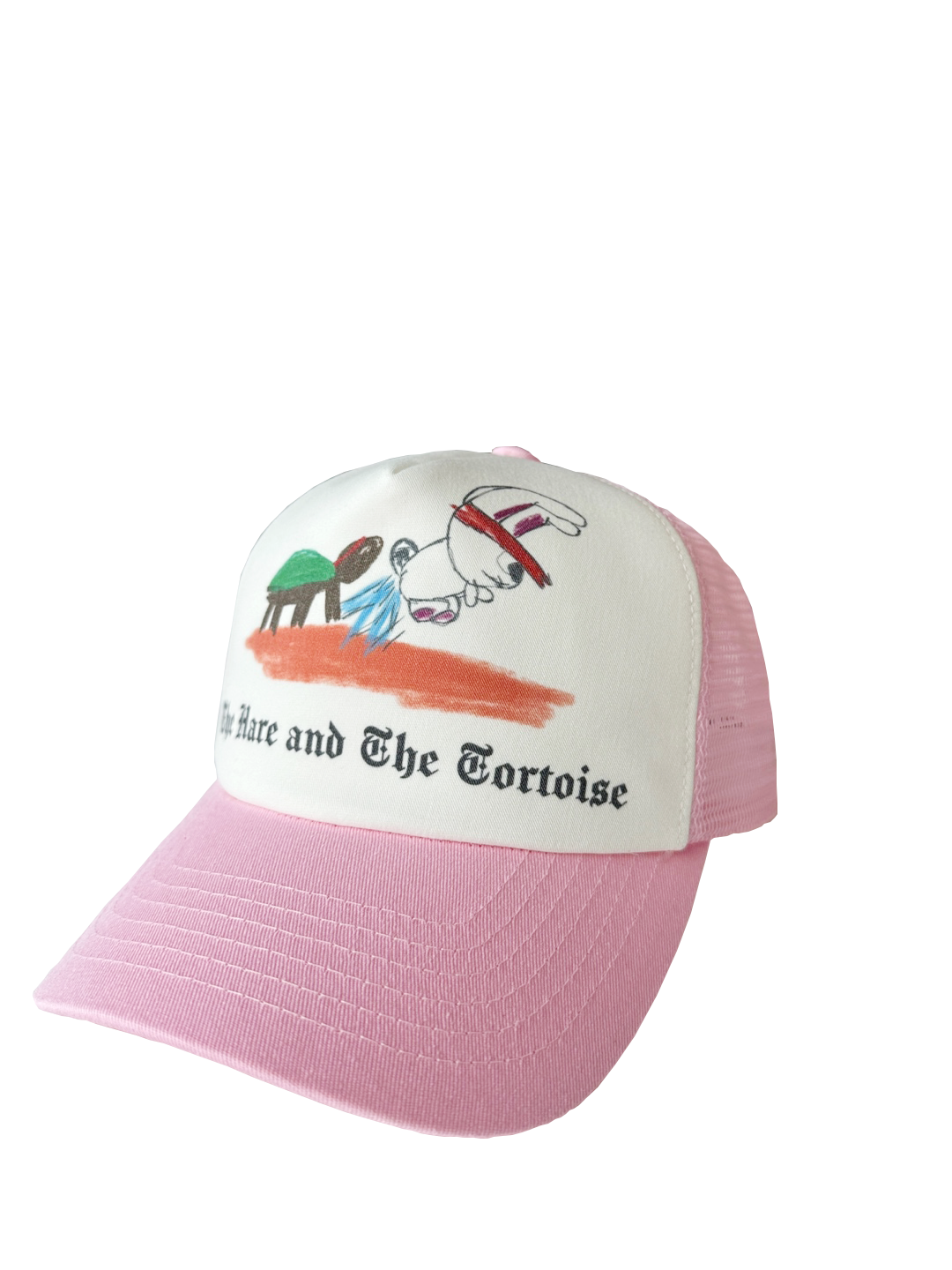 The Hare and Tortoise Trucker Cap Pink