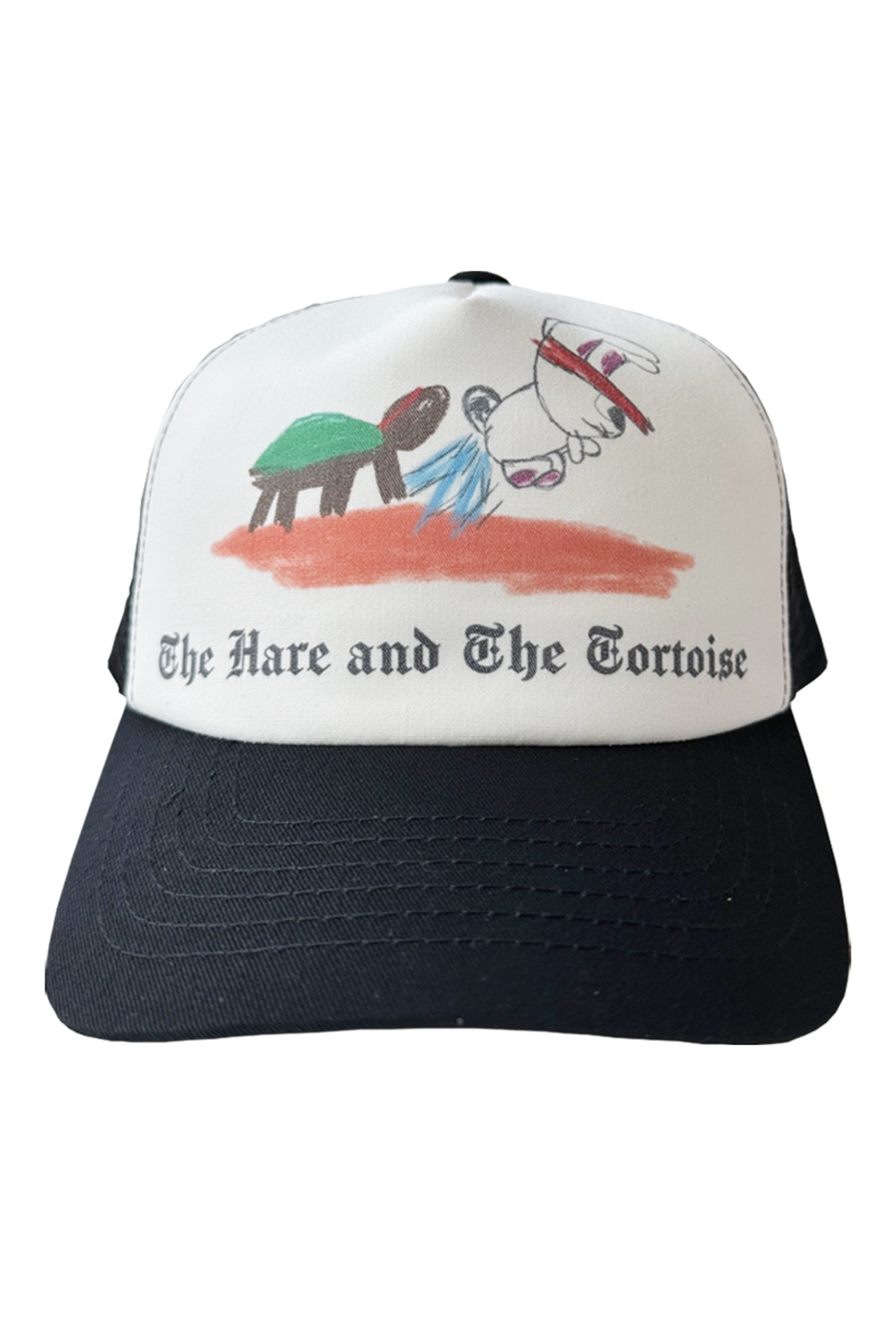 The Hare and Tortoise Trucker Cap Black