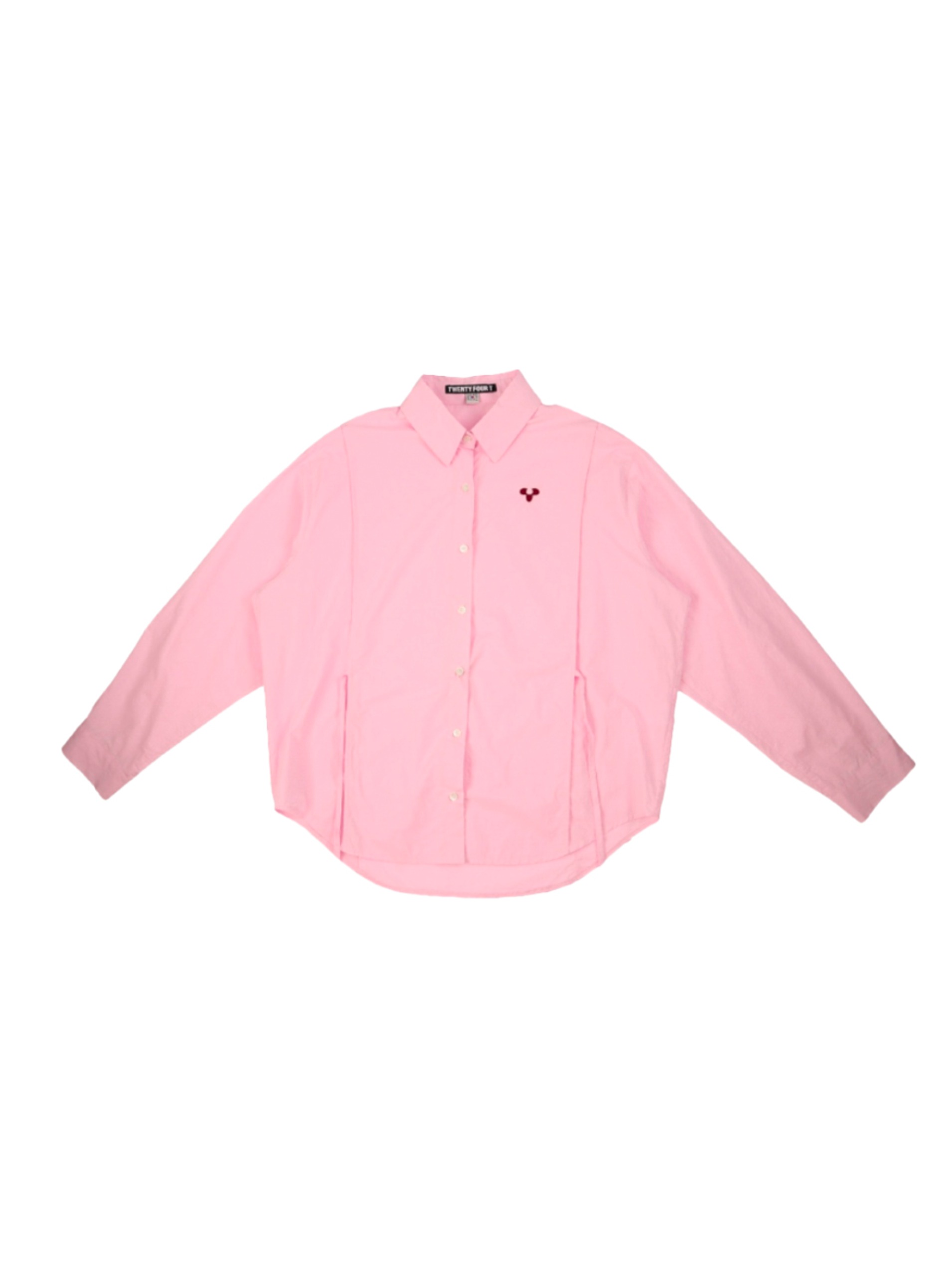 Ribbon Tie Shirts Pink
