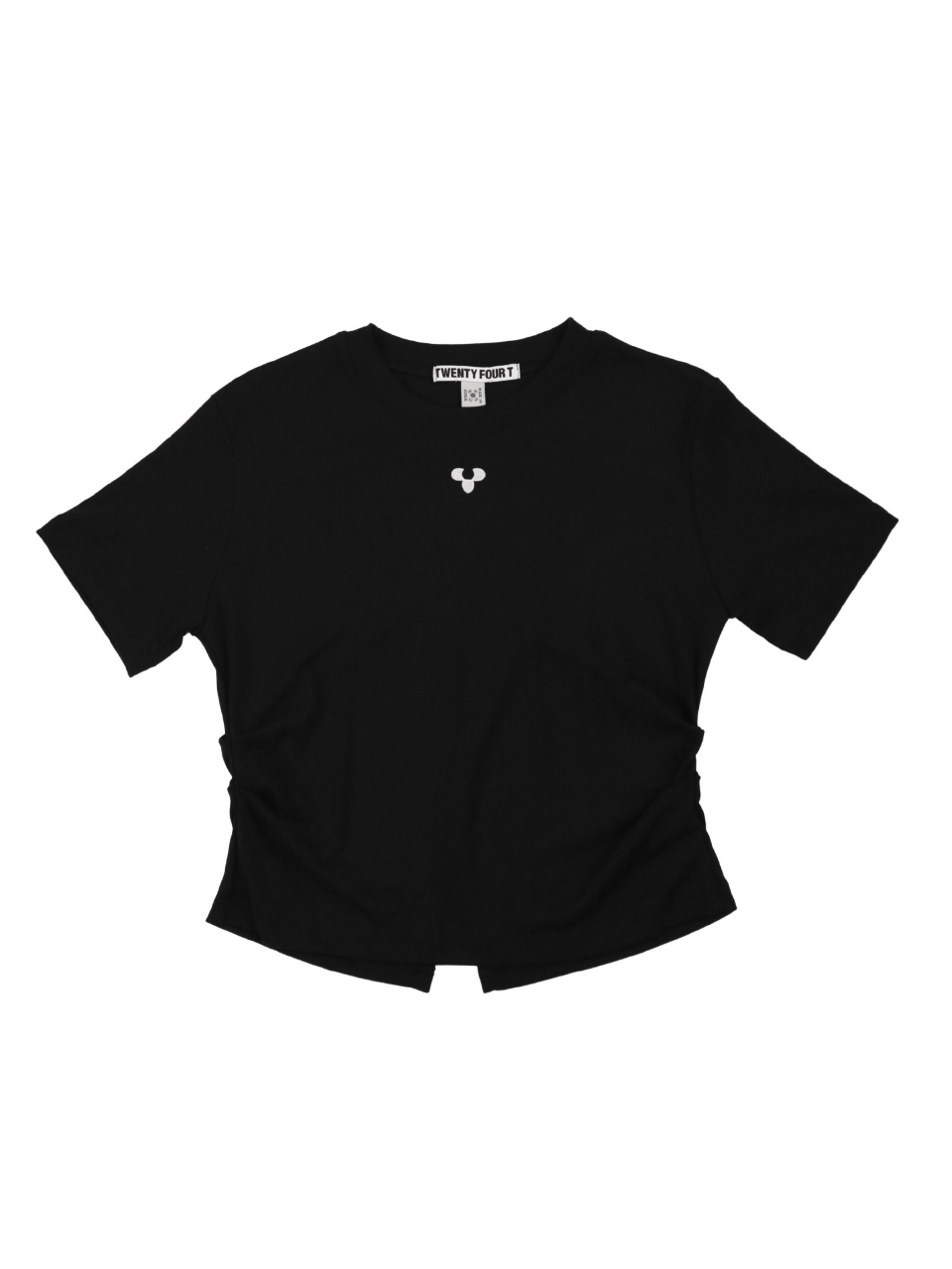 [2차 리오더] Logo Pintuck T shirt Black