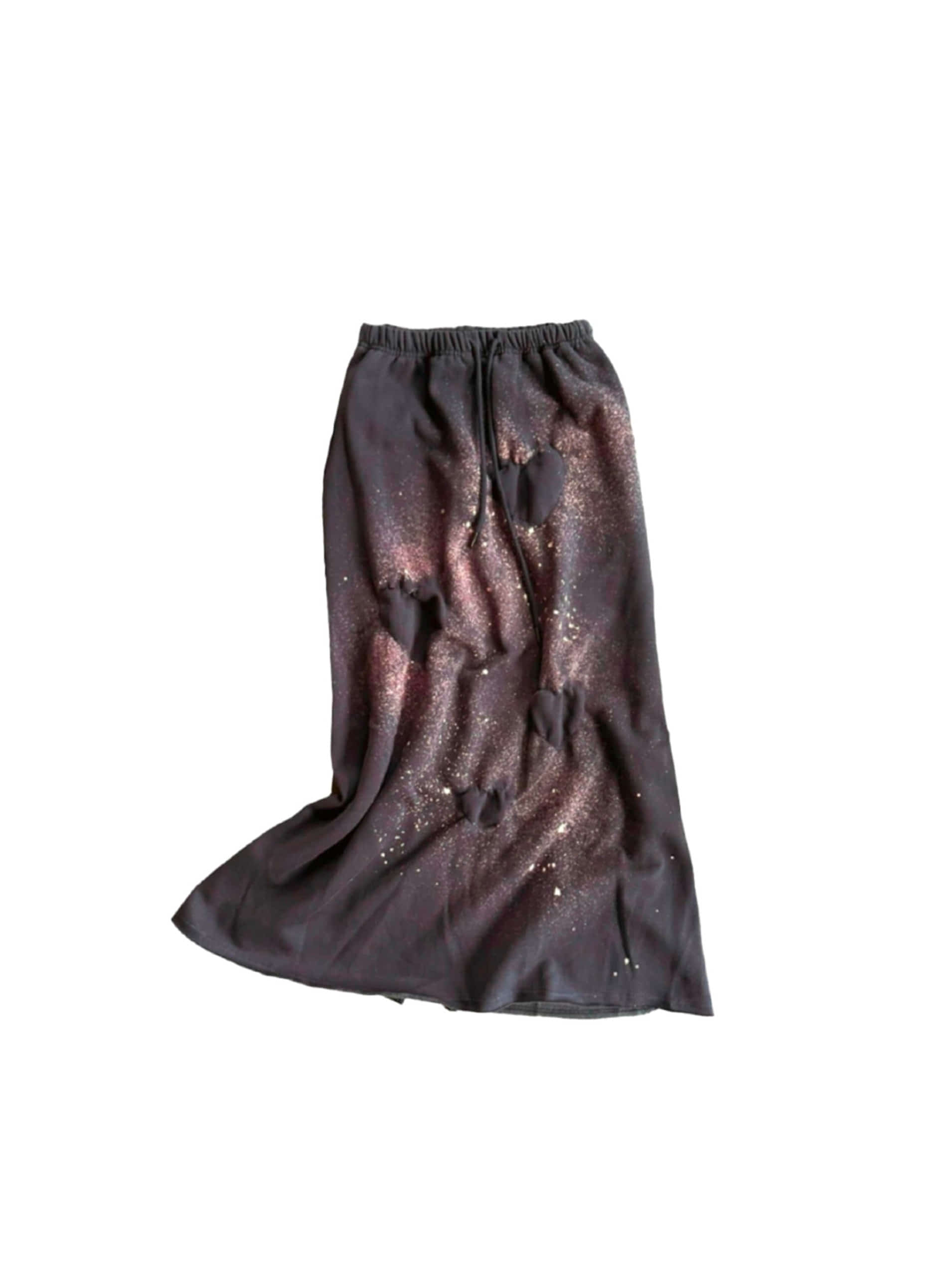 For Sunshine Moments Bleach Dying Sweat Skirt Charcoal