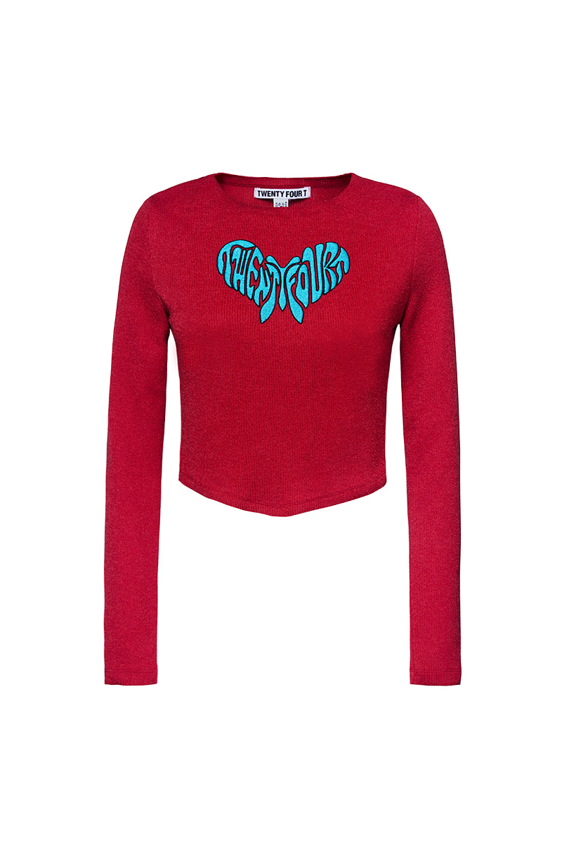 Britney Butterfly Logo Knit, Red